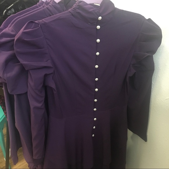 💜Victorian Romance Dress Top Purple💜 - Picture 7 of 7